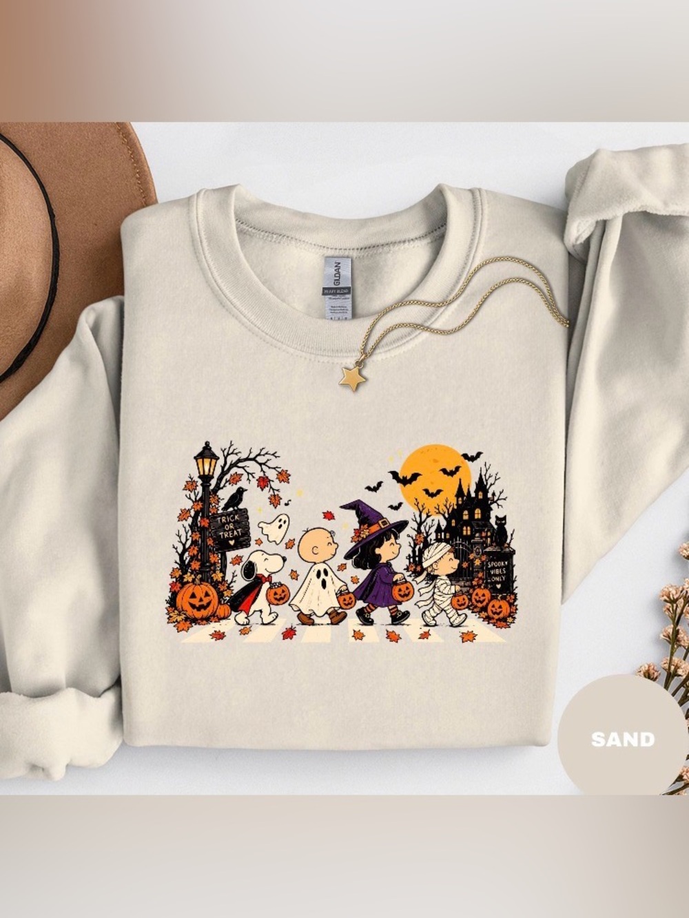 Spooky Abbey Road Sweatshirt, Snoopy Charlie Brown Trick or Treat Shirt